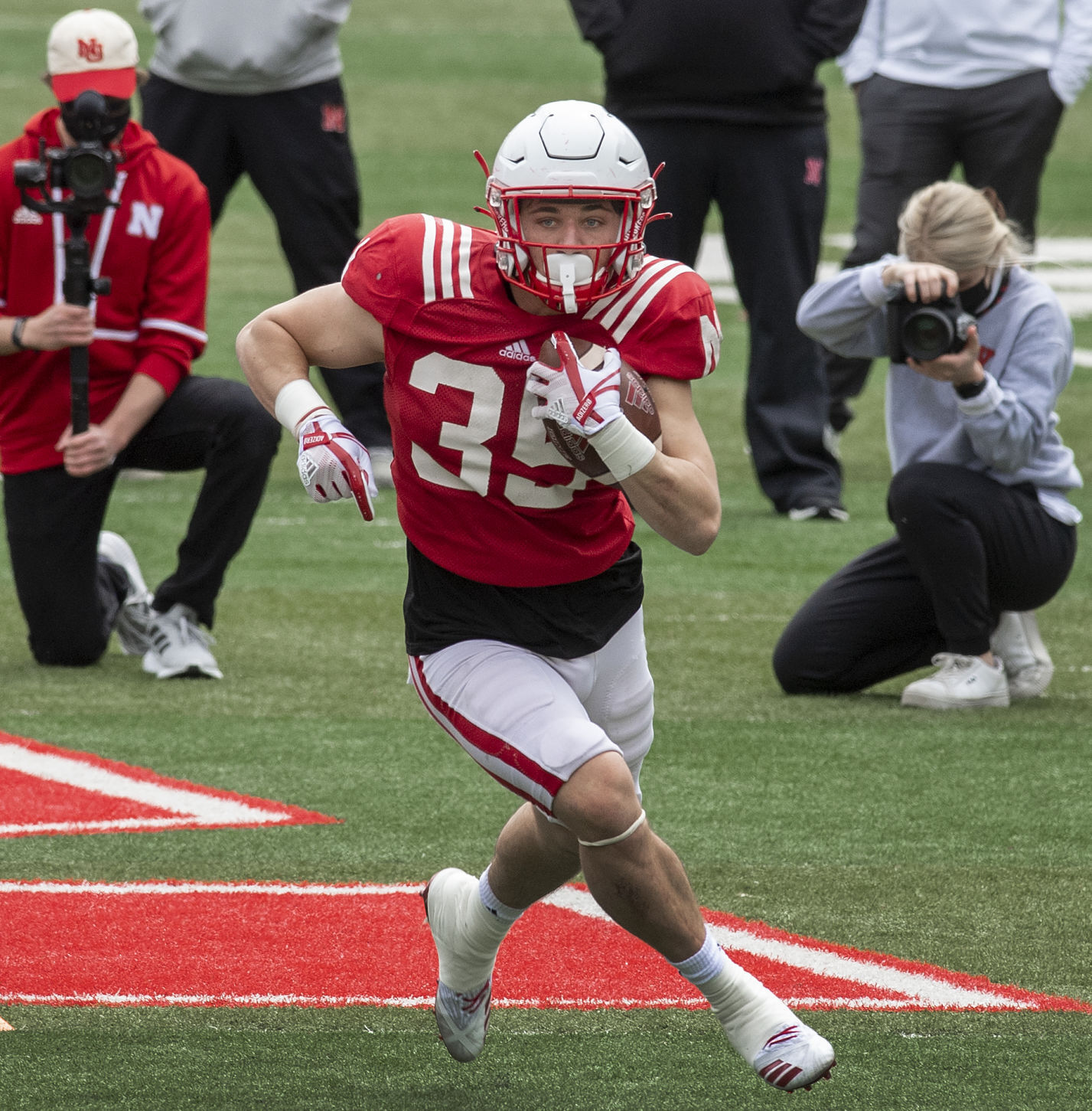 Nebraska football practice, 4.17